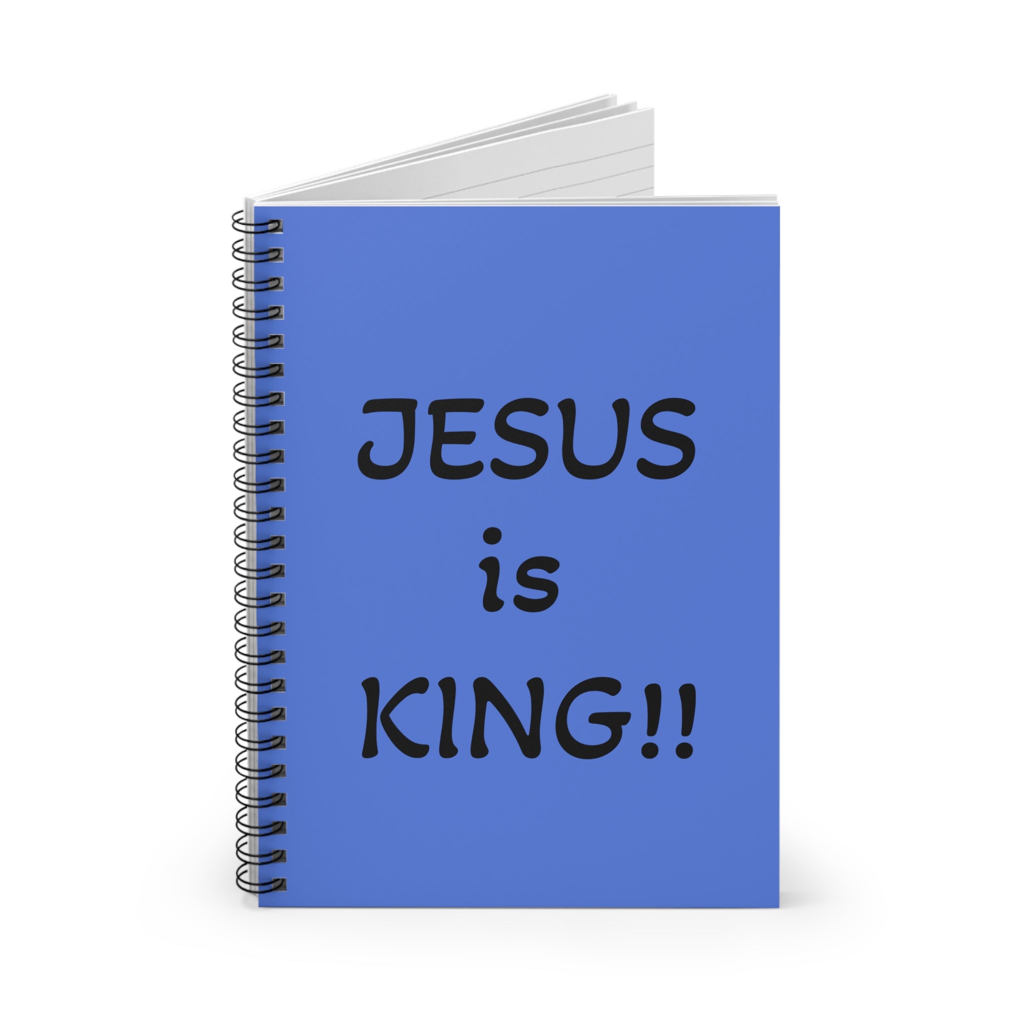 Jesus Is King Spiral Notebook — Christian Journal, Ruled Notes