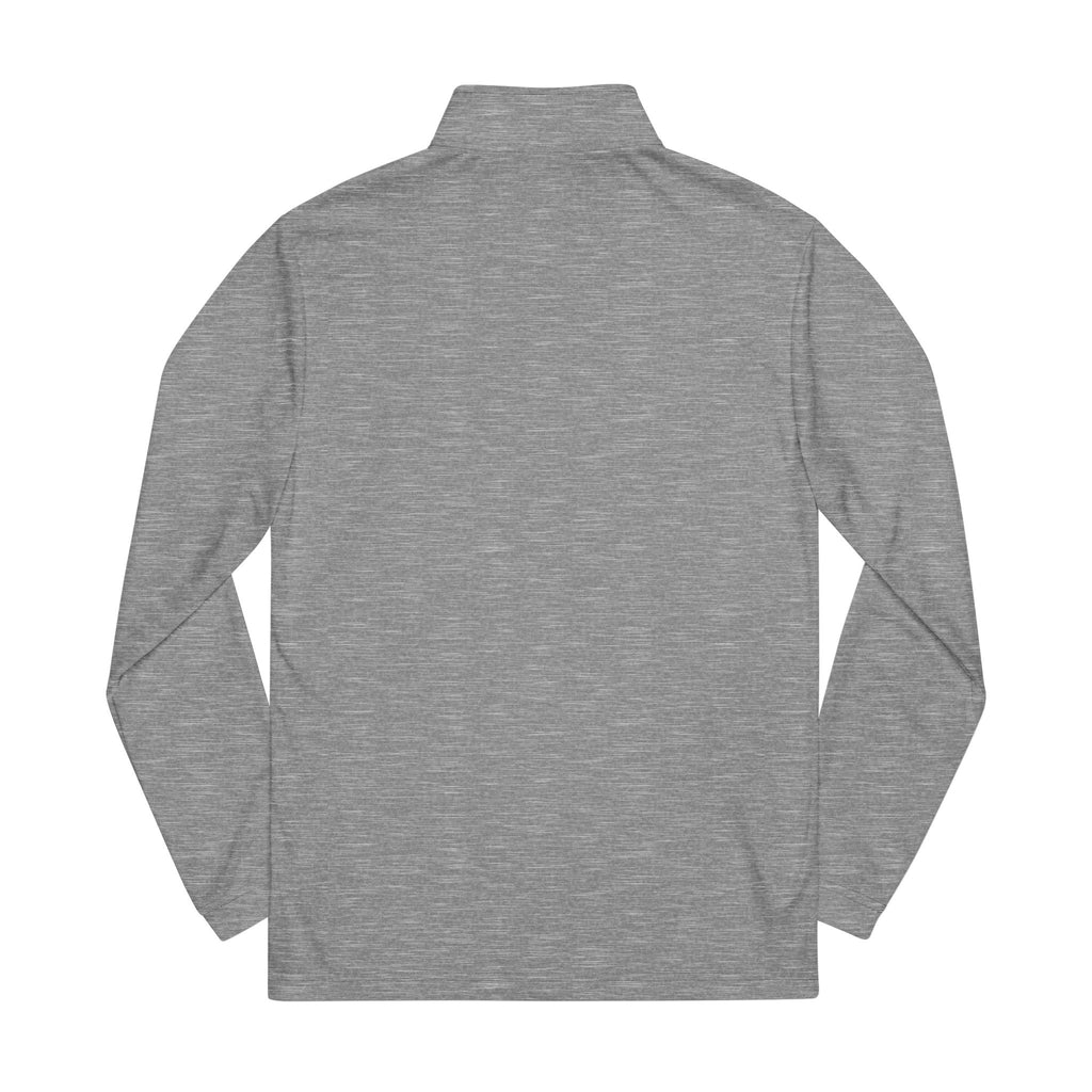 Embroidered Quarter-Zip Pullover — White Adidas® Athletic Top with Small Crest CP AWARENESS