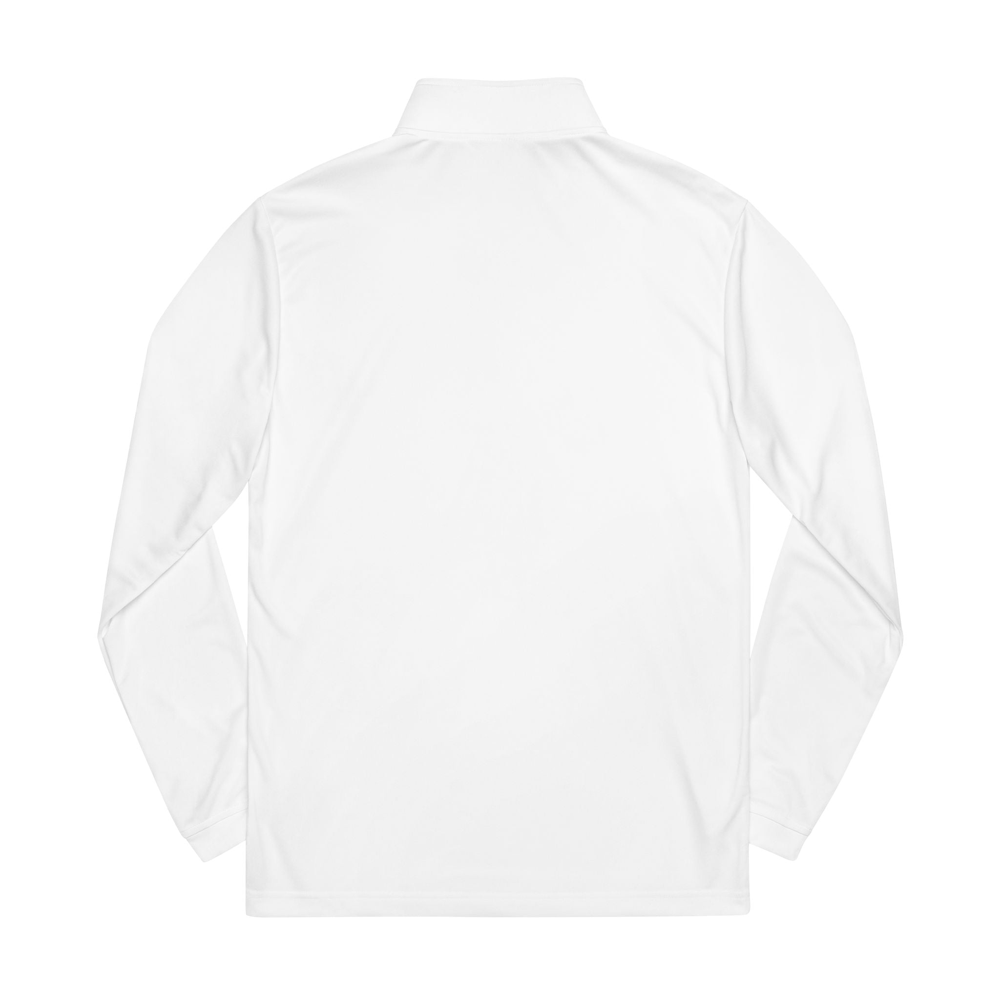 Embroidered Quarter-Zip Pullover — White Adidas® Athletic Top with Small Crest CP AWARENESS