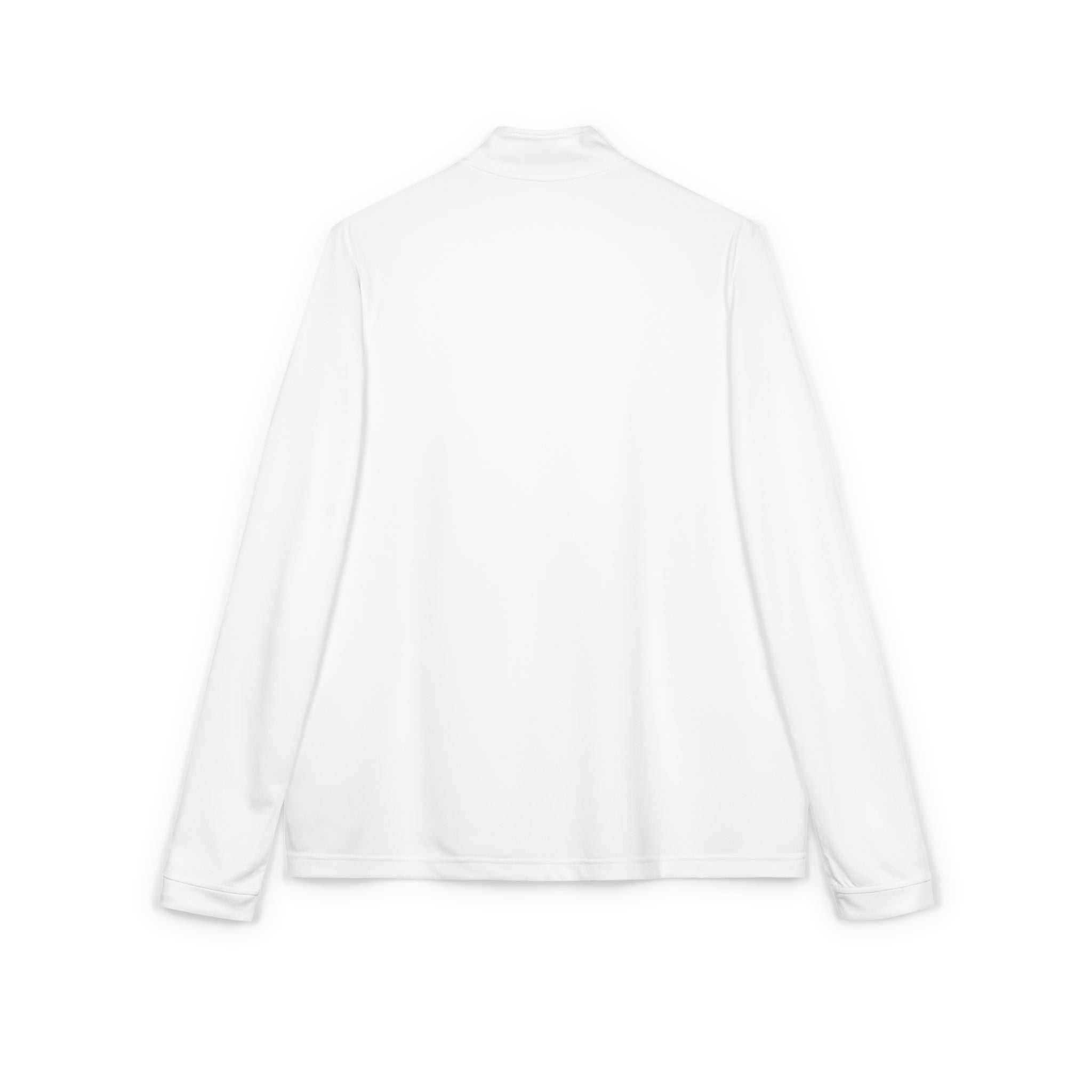 Embroidered Quarter-Zip Pullover — White Adidas® Athletic Top with Small Crest CP AWARENESS