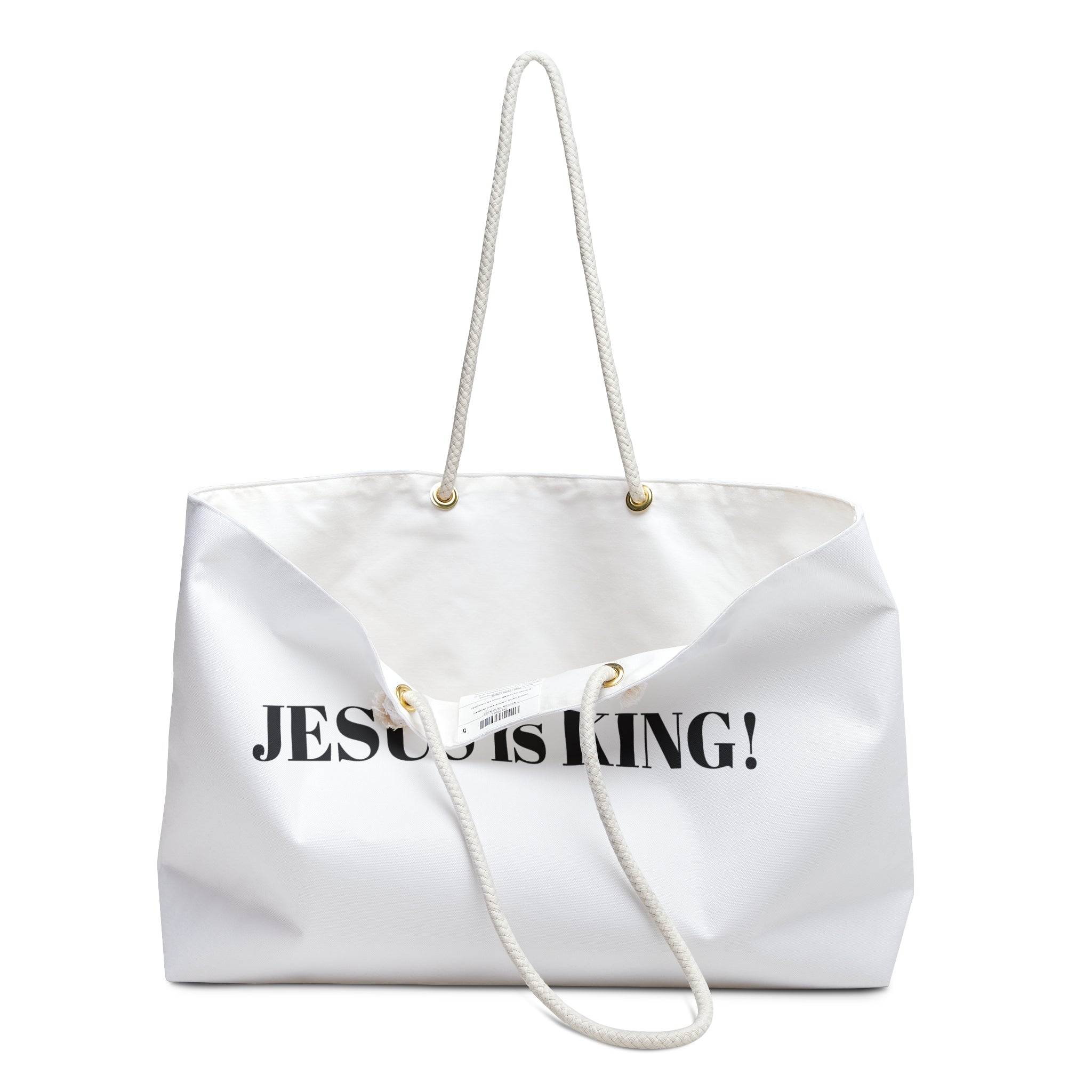 Jesus Is King Weekender Bag — Christian Weekend Travel Tote