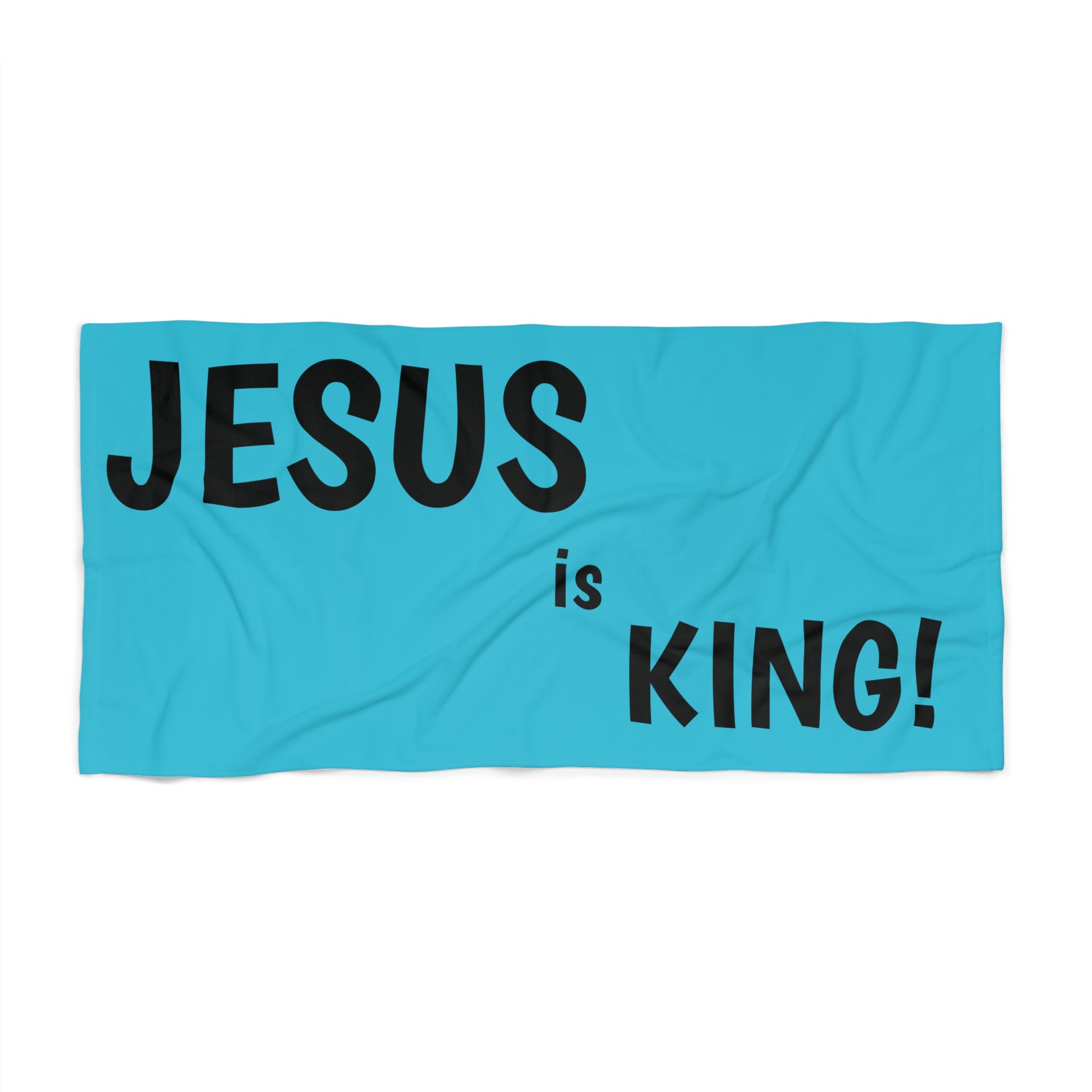 Jesus Is King Beach Towel — Bold Christian Faith Beach Towel