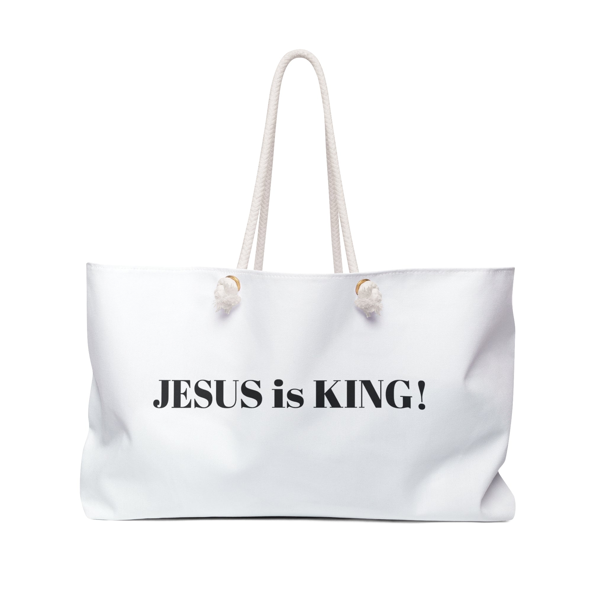 Jesus Is King Weekender Bag — Christian Weekend Travel Tote