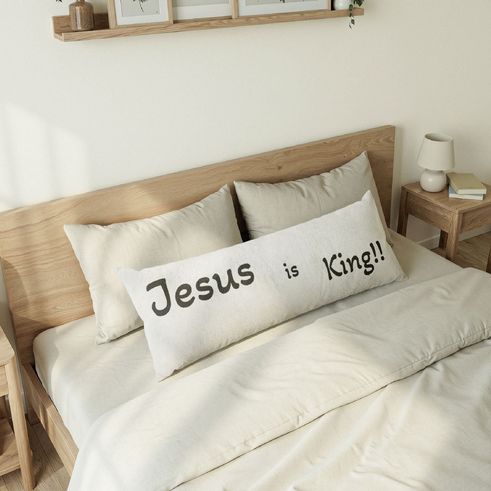 Jesus Is King!! Body Pillow — Inspirational Christian Scripture Body Pillow ("I am the way the truth the life")