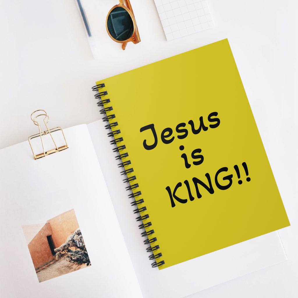 Jesus Is KING!! Spiral Notebook — Christian Journal, Worship Gift