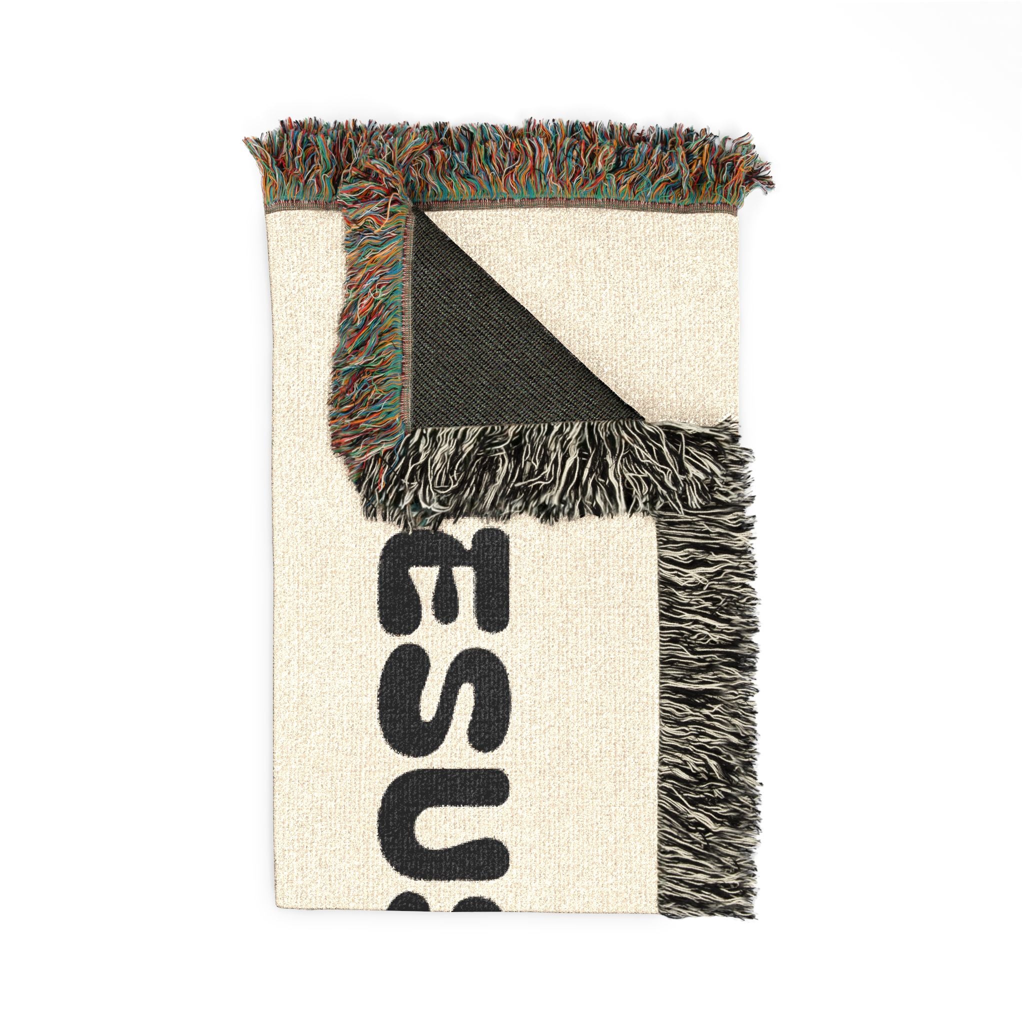 Jesus Is King Woven Blanket – Faith-Inspired Fringe Throw