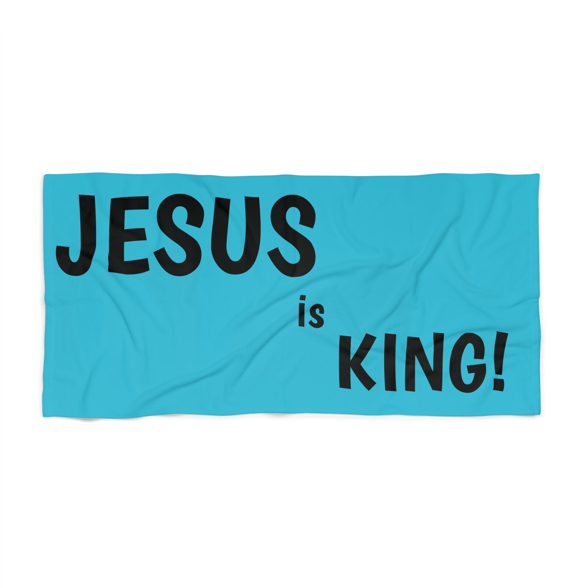 Jesus Is King Beach Towel — Bold Christian Faith Beach Towel